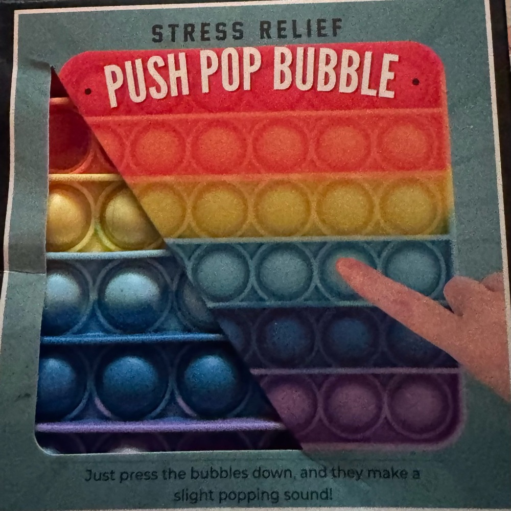 Push Pop Bubble Rainbow Stress Relief Toy - Kids Toy